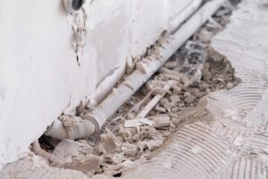 pipe penetration leak versus foundation crack leak explanation